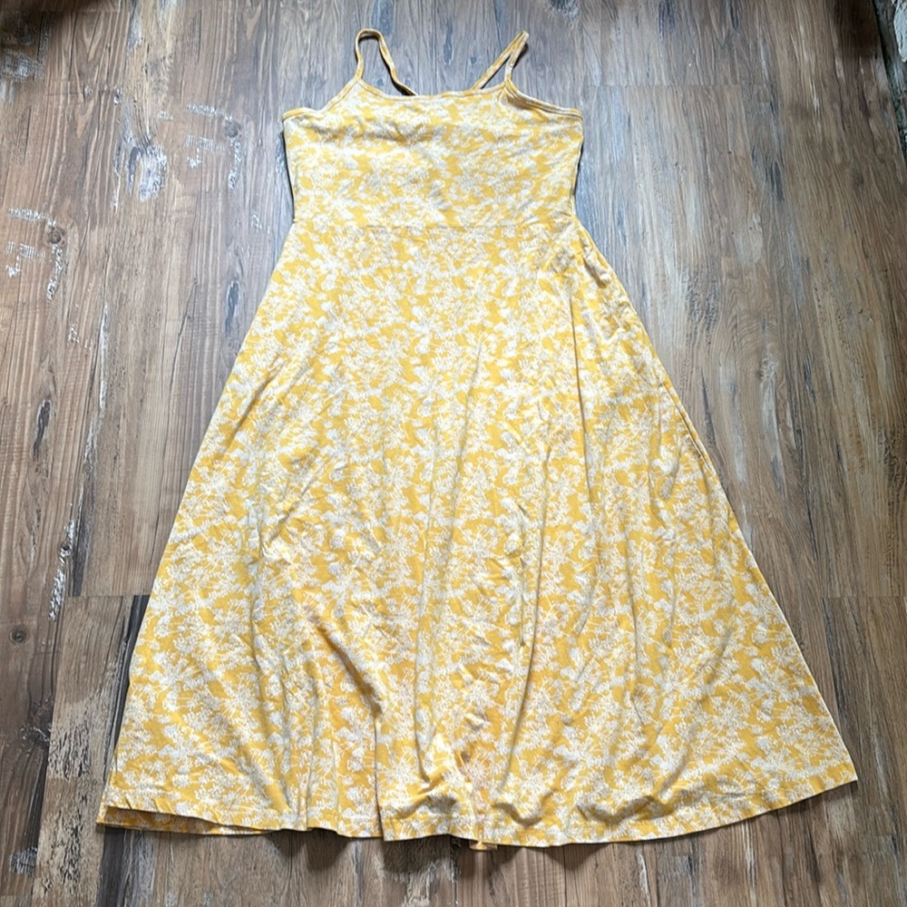 Pact Yellow/White Floral Midi Dress